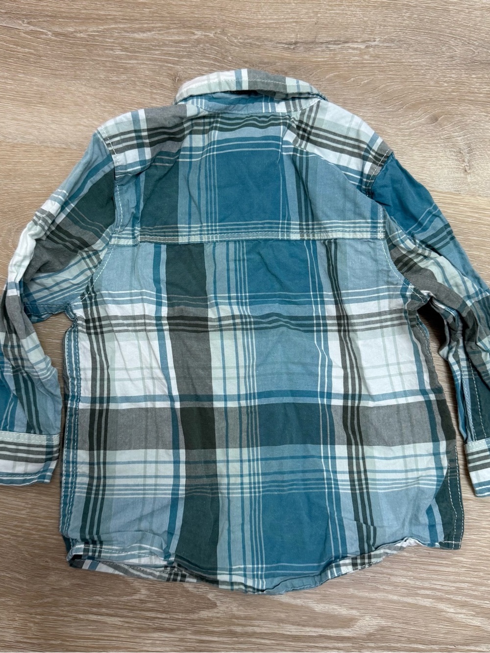 OshKosh B'gosh Blue Plaid Button-Up Shirt - Picture 3 of 3